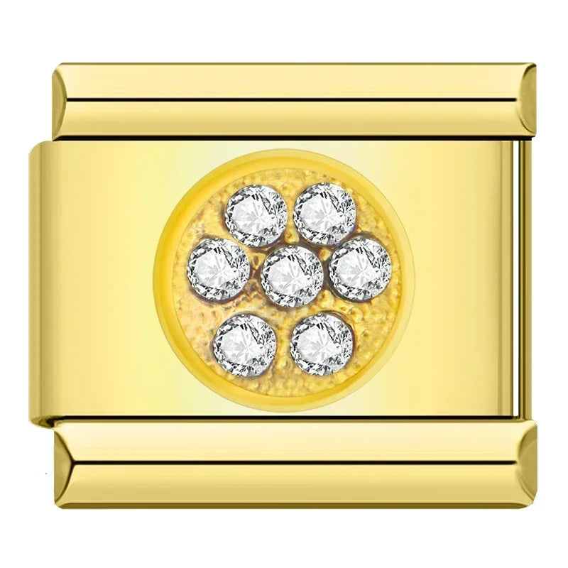 Charm Couronne CZ Arc-en-Ciel - DJ013 G