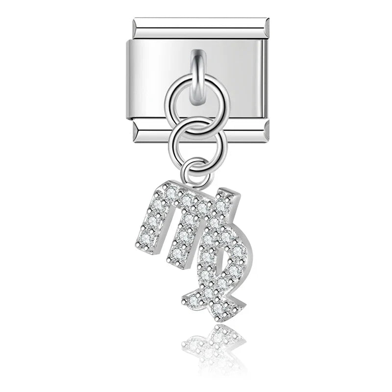Charm Zodiaque CZ Pendant - DJ1871 Silver 4
