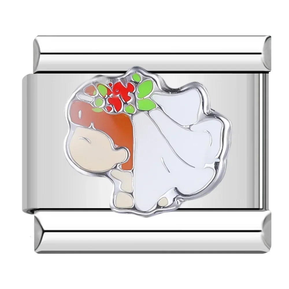 Charm Cœur et Fleur Colorés - 12