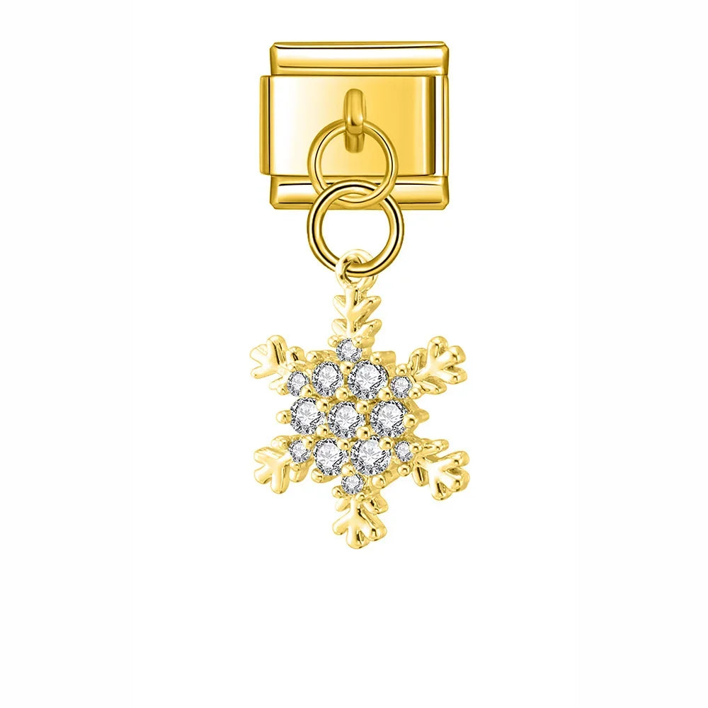 Charm Clé et Flocon de Neige - H