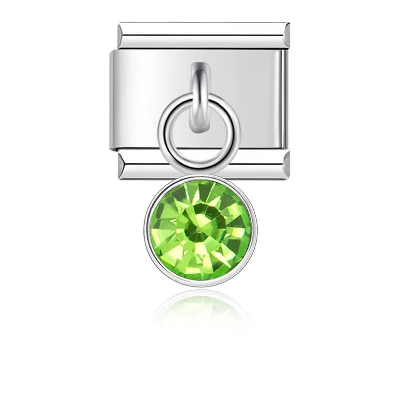 Birthstone Month Charm Collection โ 9mm Italian Bracelet