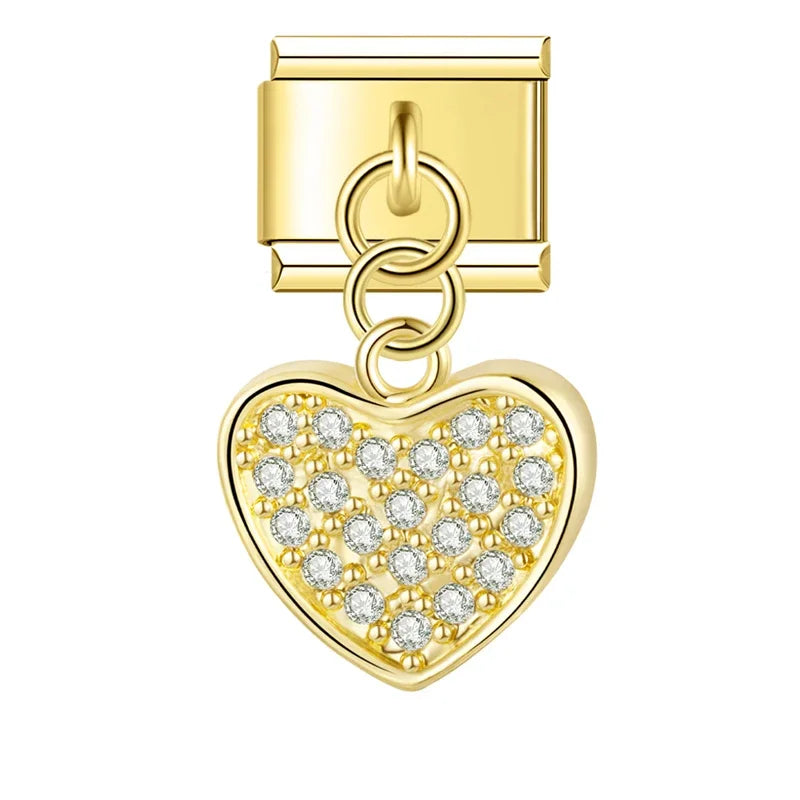 Charm Cœur CZ Romantique - G