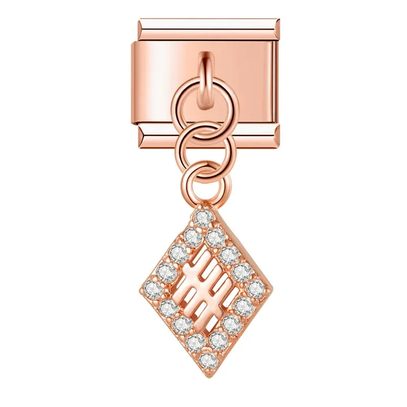 Charm Rose et Nœud - NO 13