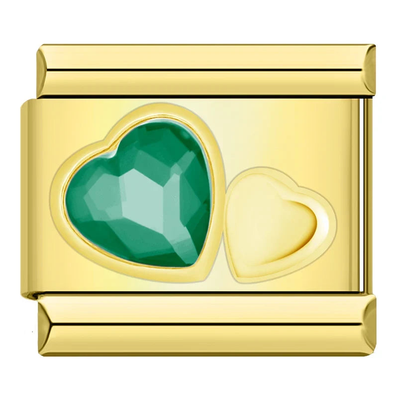 Charm Cœur CZ Arc-en-Ciel - DJ1467 NO 1