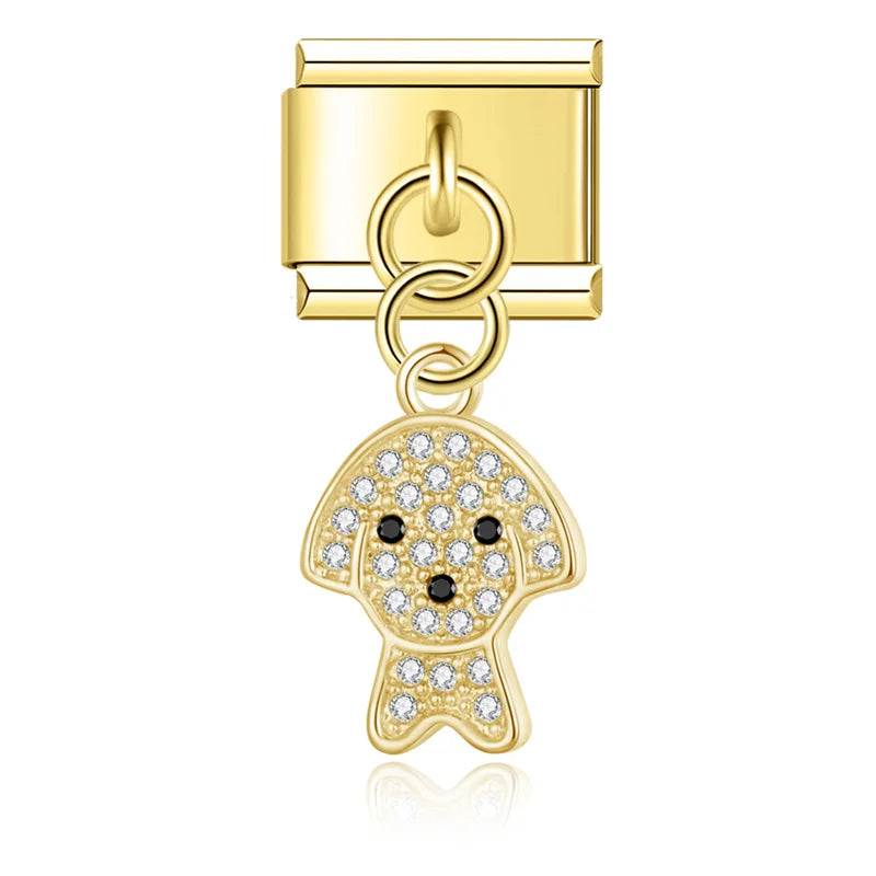 Charm Chien et Fleur - DJ1381 NO 3