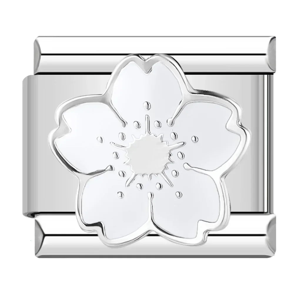 Charm Cœur et Fleur Colorés - 8