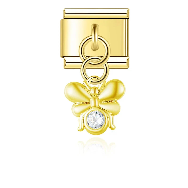 Charm Lune, Cadenas et Planète Dorés - DJ1560 NO 2
