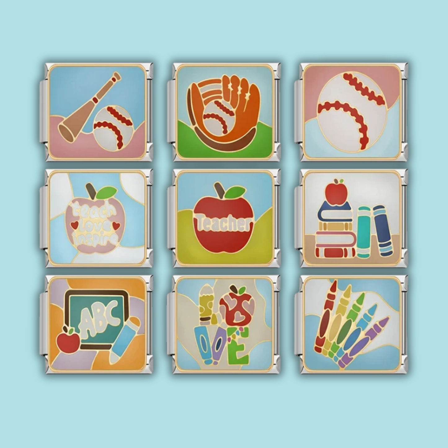 Back to School Charm Collection — 9mm Italian Bracelet