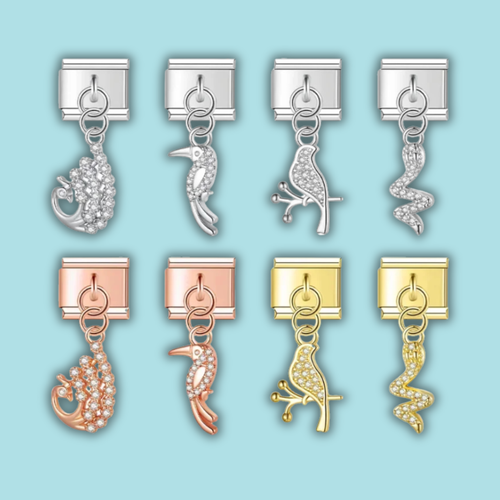 Bird & Reptile Charm Collection — 9mm Italian Bracelet