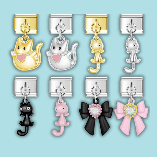 Cat Charm Collection — 9mm Italian Bracelet