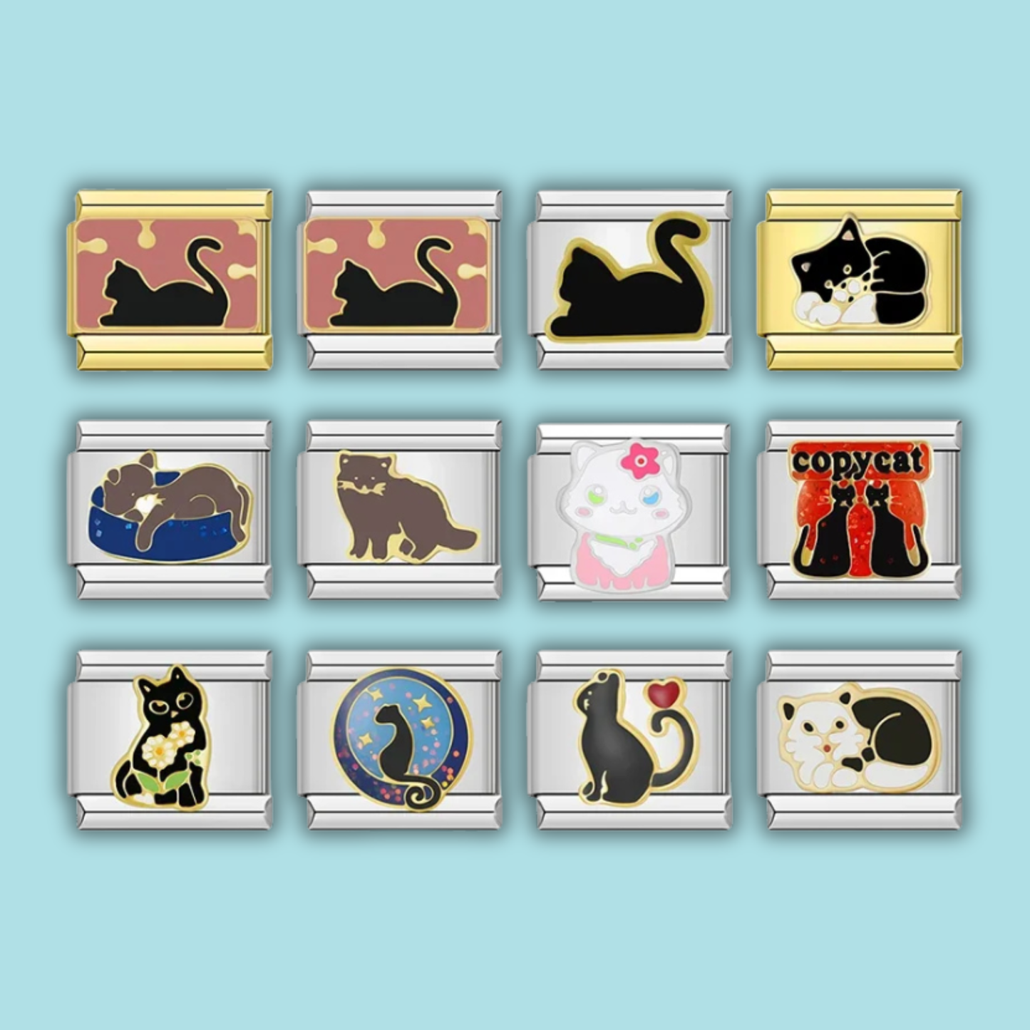 Cat Charm Collection — 9mm Italian Bracelet