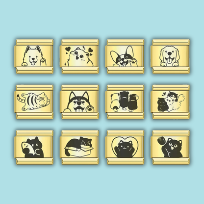 Cat & Dog Charm Collection Vol. 2 — 9mm Italian Bracelet