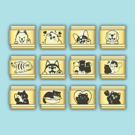Cat & Dog Charm Collection Vol. 2 — 9mm Italian Bracelet