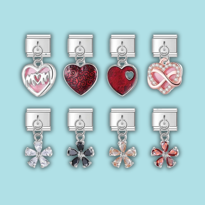 Crystal Dangle Charm Collection — 9mm Italian Bracelet