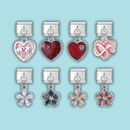 Crystal Dangle Charm Collection — 9mm Italian Bracelet