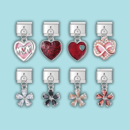 Crystal Dangle Charm Collection — 9mm Italian Bracelet