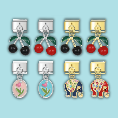 Floral & Nature Charm Collection — 9mm Italian Bracelet
