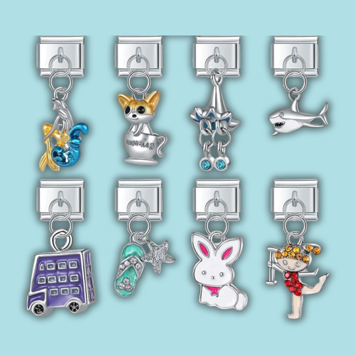 Fun & Whimsical Dangle Charm — 9mm Italian Bracelet