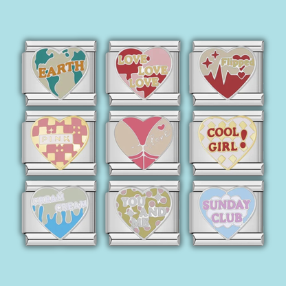 Glaze Heart Charm Collection — 9mm Italian Bracelet