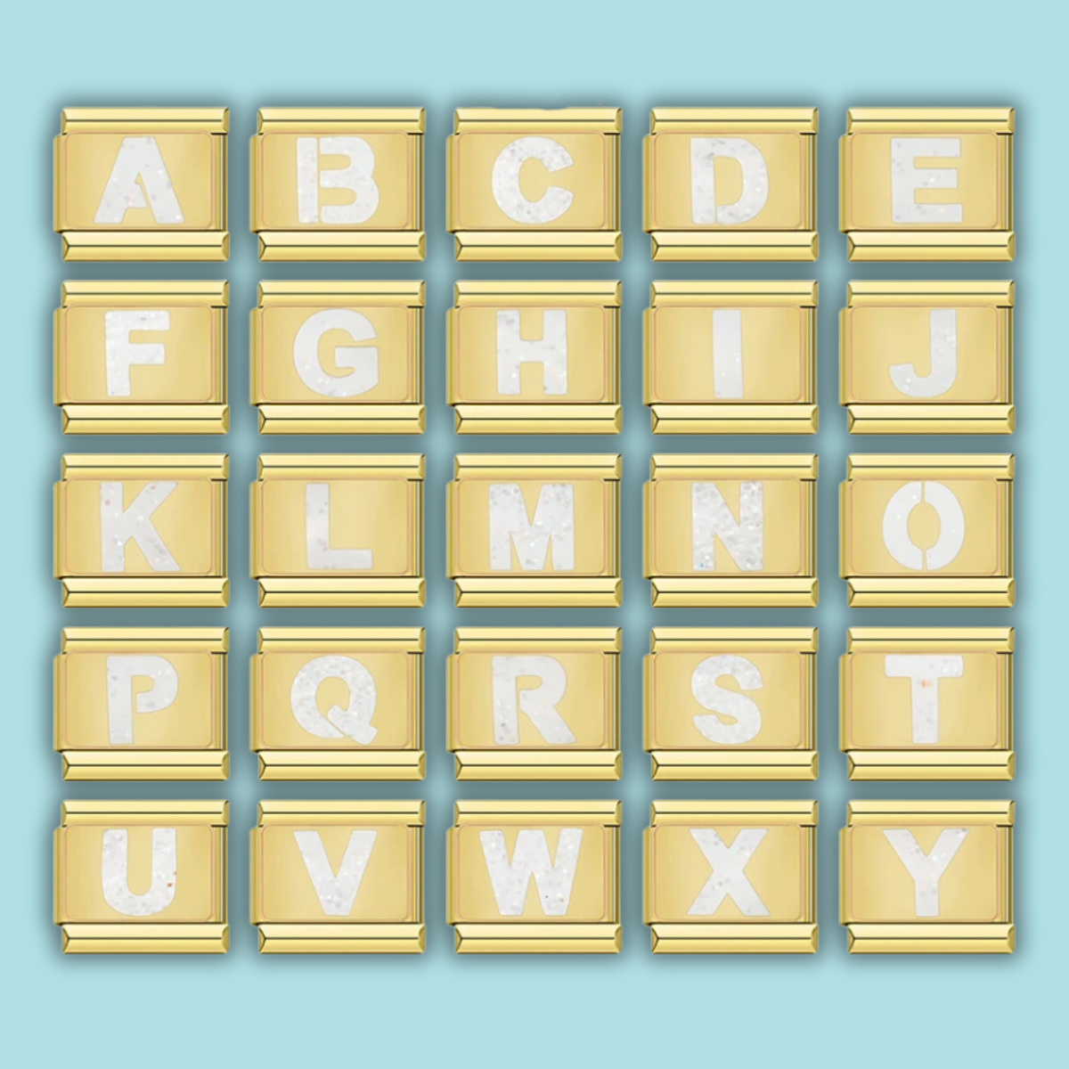 Ensemble de charms Alphabet Doré Classique — photo du produit