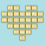 Ensemble de charms Alphabet Doré Compact — photo du produit