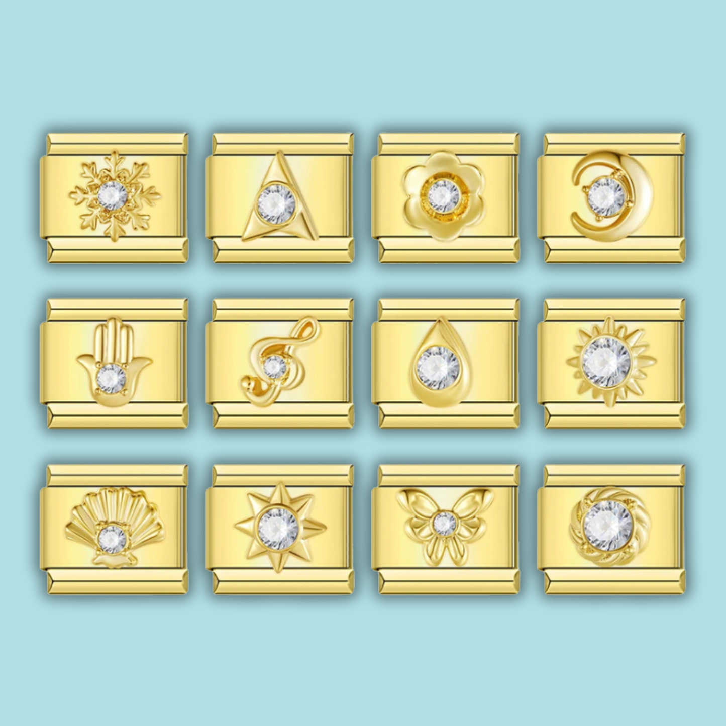 Golden Nature Charm Collection — 9mm Italian Bracelet