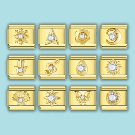 Golden Nature Charm Collection — 9mm Italian Bracelet