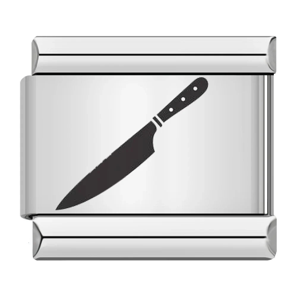 Charm Couteau Noir de Cuisine