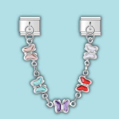 Heart Butterfly Chain — 9mm Italian Bracelet
