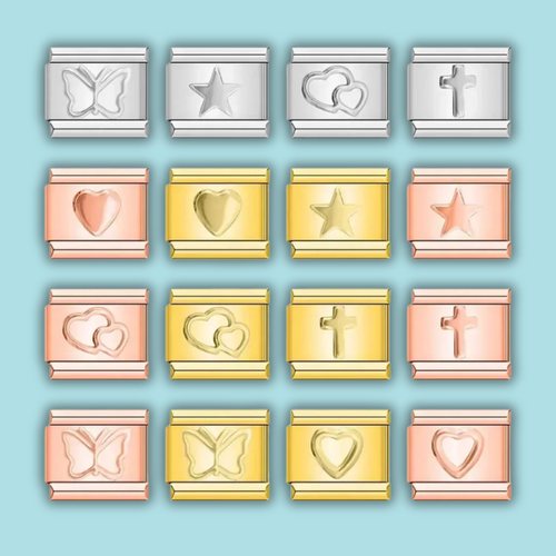 Butterfly Star Cross Charm Collection — 9mm Italian Bracelet