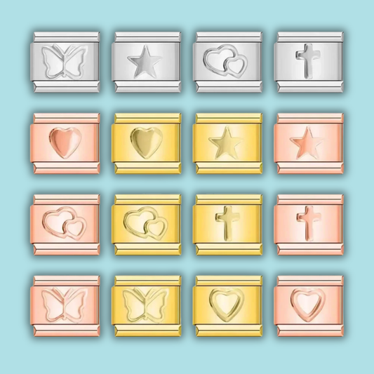 Butterfly Star Cross Charm Collection — 9mm Italian Bracelet