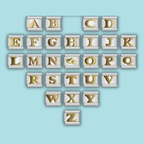 Ensemble de charms Alphabet Argenté Classique — photo du produit