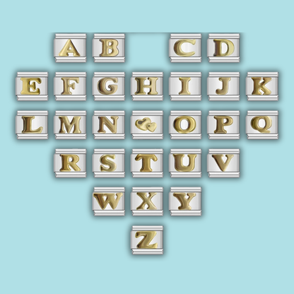 Classic Letter Charm Collection — 9mm Italian Bracelet