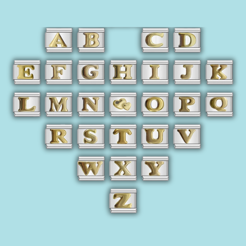 Classic Letter Charm Collection — 9mm Italian Bracelet