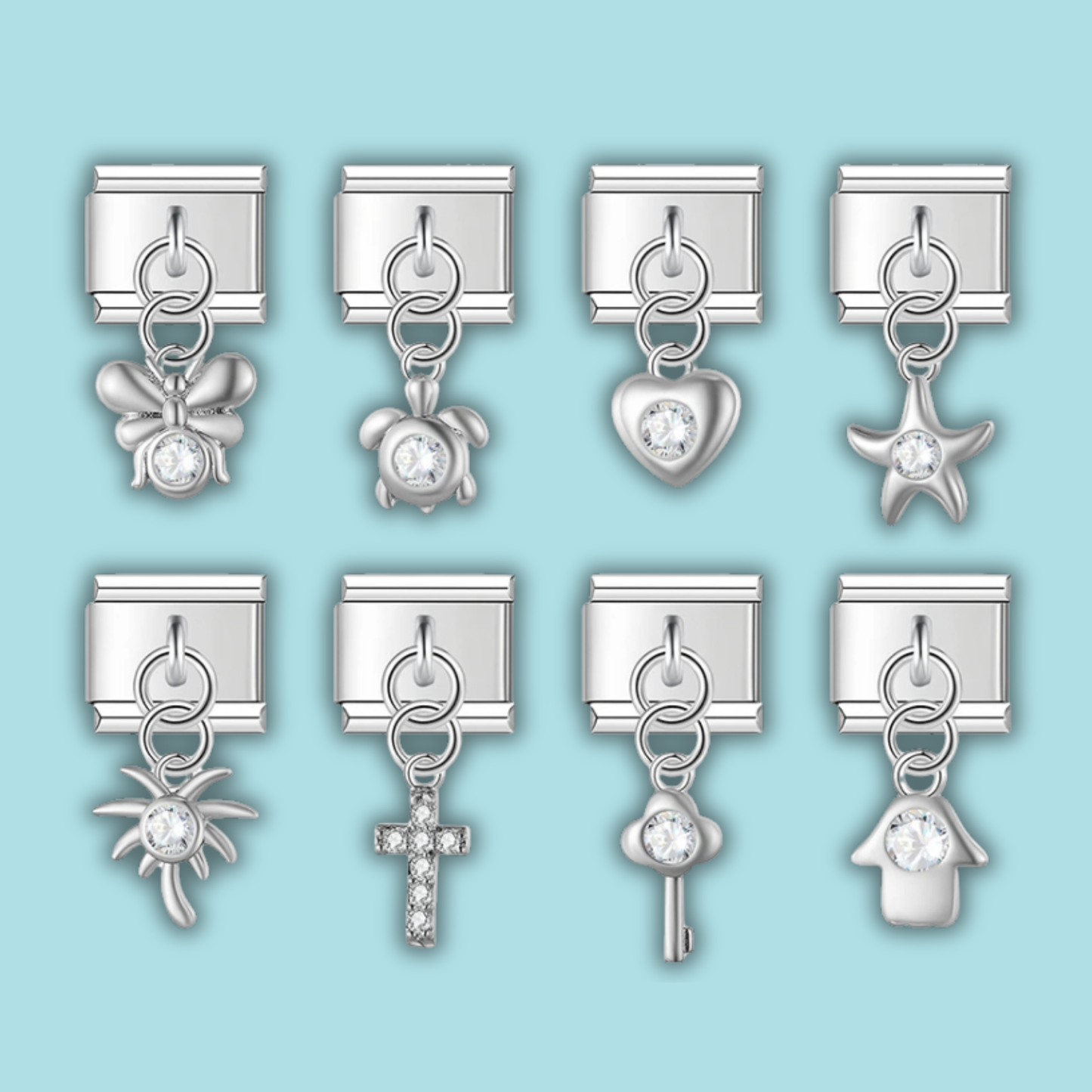 Moon Lock Planet Charm Collection — 9mm Italian Bracelet