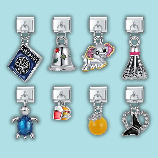 Nature & Animal Dangle Charm Collection — 9mm Italian Bracelet