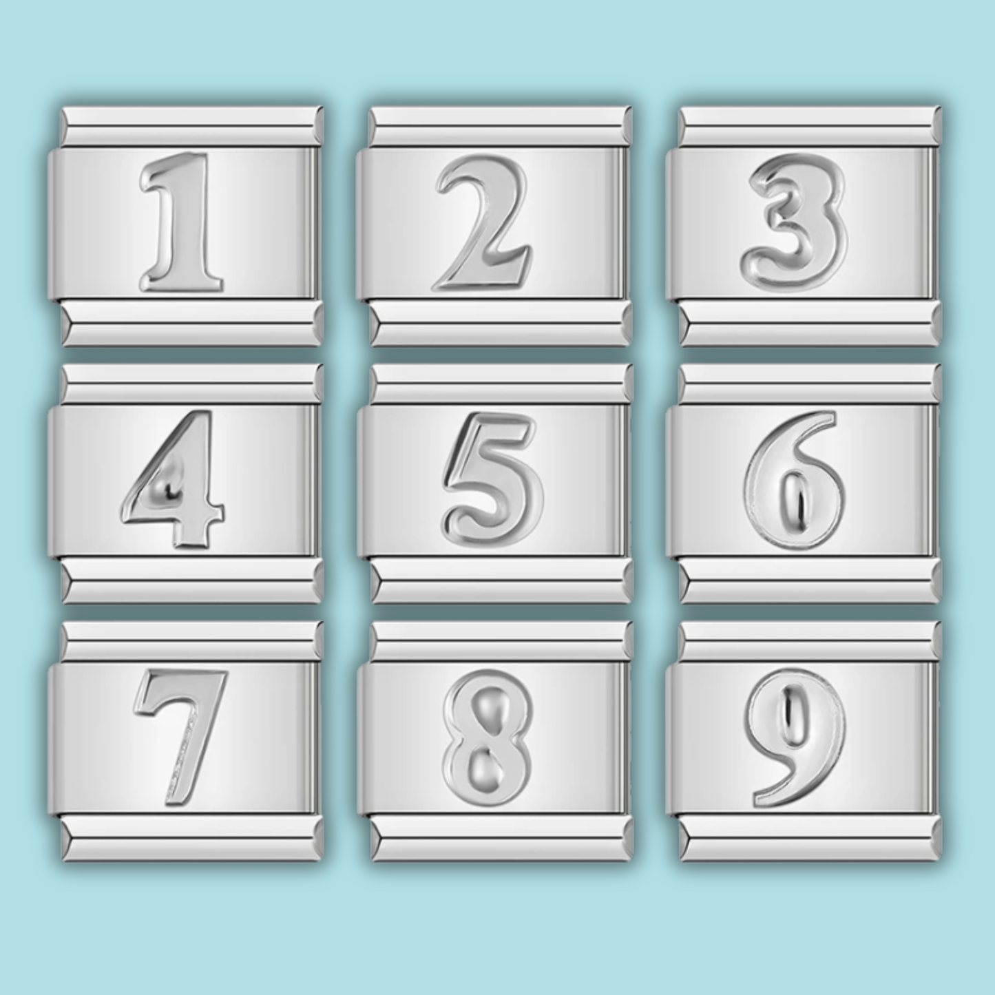 Number Charm Collection — 9mm Italian Bracelet