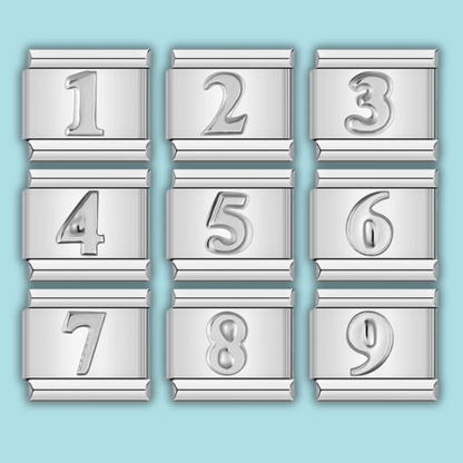 Number Charm Collection — 9mm Italian Bracelet