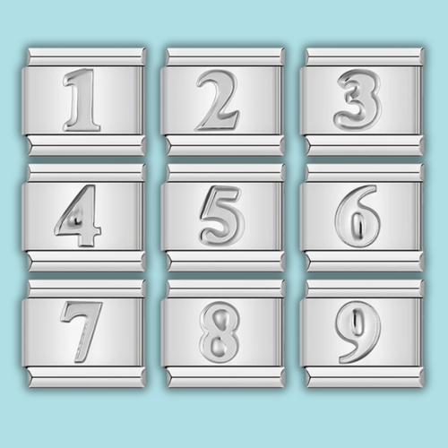 Number Charm Collection — 9mm Italian Bracelet