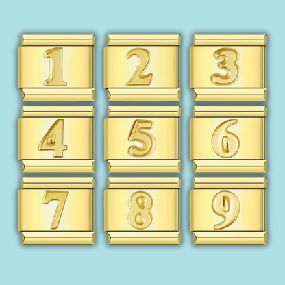 Number Charm Collection Vol. 2 — 9mm Italian Bracelet