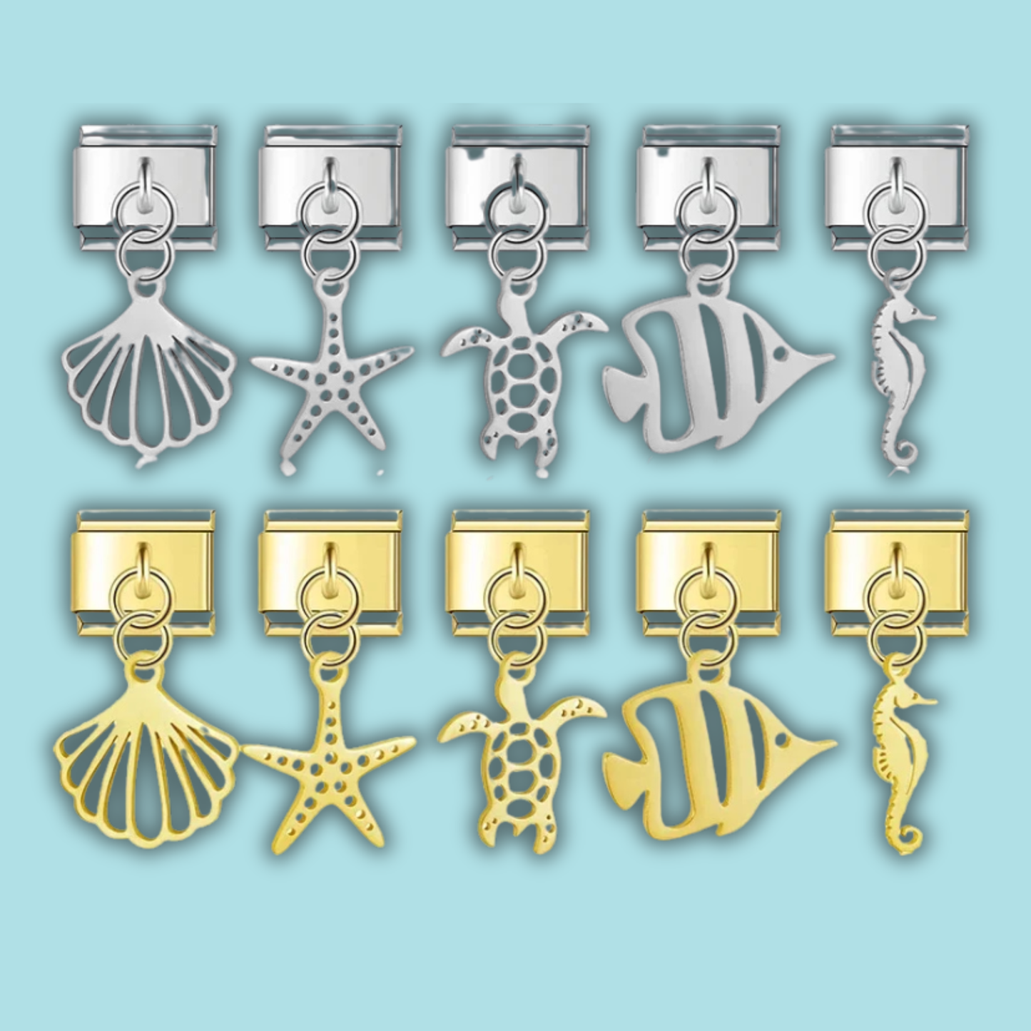 Ocean Life Charm Collection — 9mm Italian Bracelet