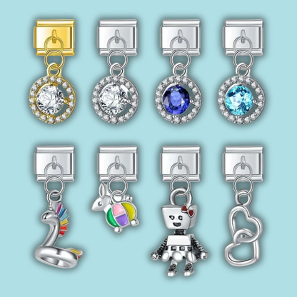 Quirky Mix Charm Collection — 9mm Italian Bracelet