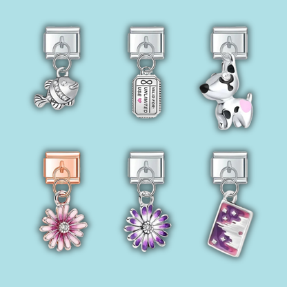Rainbow Fun Charm Collection — 9mm Italian Bracelet