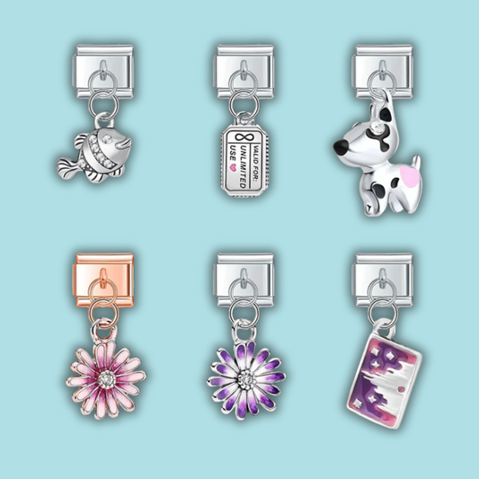 Rainbow Fun Charm Collection — 9mm Italian Bracelet