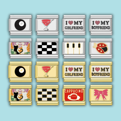 Retro Graphic Charm Collection — 9mm Italian Bracelet