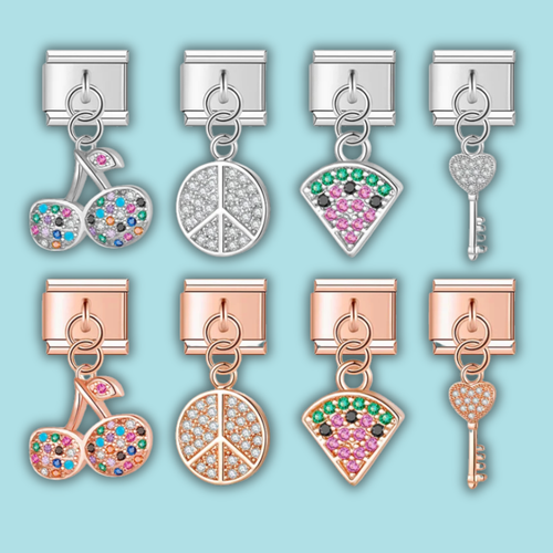 Cherry & Watermelon Charm Collection — 9mm Italian Bracelet