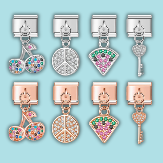 Cherry & Watermelon Charm Collection — 9mm Italian Bracelet