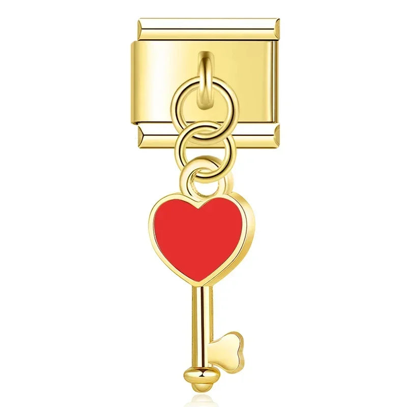 Love & Birthday Charm Collection — 9mm Italian Bracelet