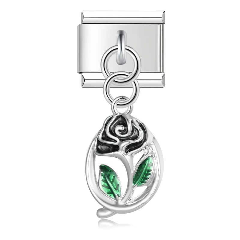 Silver 3D Animal Charm Collection — 9mm Italian Bracelet