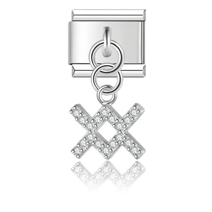CZ Zodiac Dangle Charm Collection — 9mm Italian Bracelet